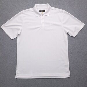 Loudmouth Golf Polo Shirt Mens Medium White Performance Short‎ Sleeve